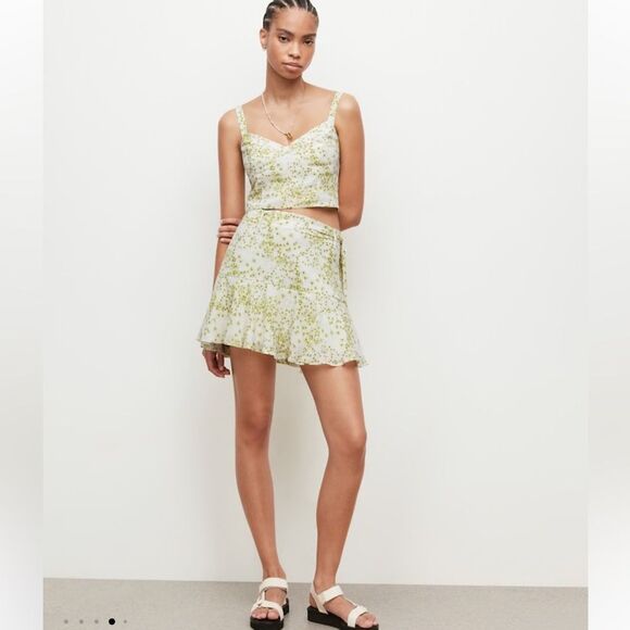 All Saints Cassia Amanzi Linen Blend Top NWT Size 12 - Picture 5 of 12